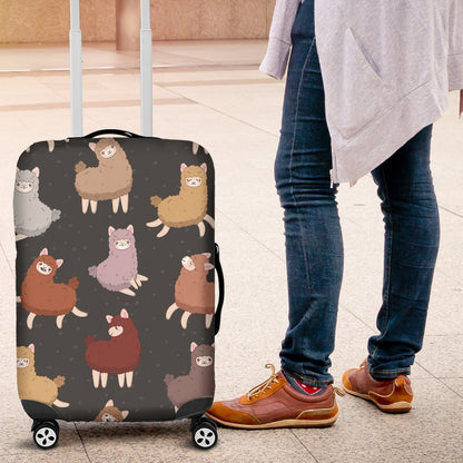 Alpaca Cute Design Themed Print Luggage Cover Protector