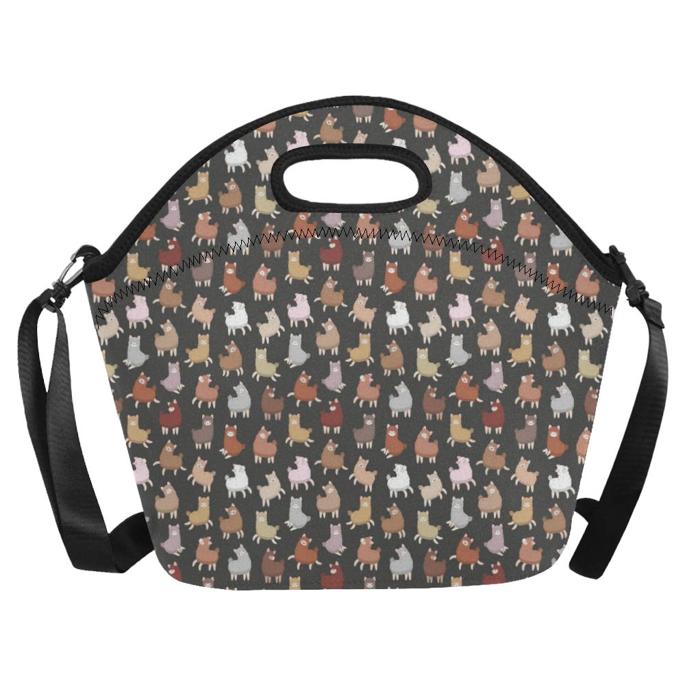 Alpaca Cute Design Themed Print Neoprene Lunch Bag (Model 1669)(Large)-JTAMIGO.COM