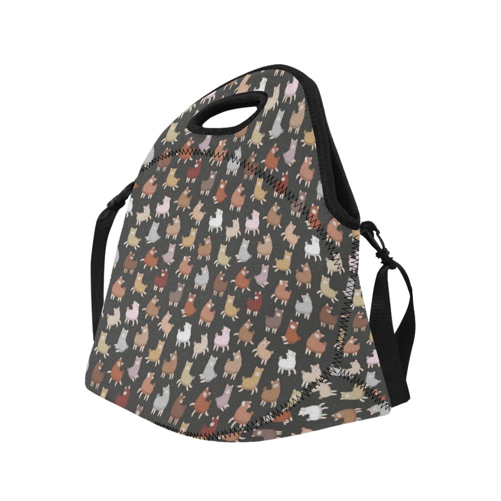 Alpaca Cute Design Themed Print Neoprene Lunch Bag (Model 1669)(Large)-JTAMIGO.COM
