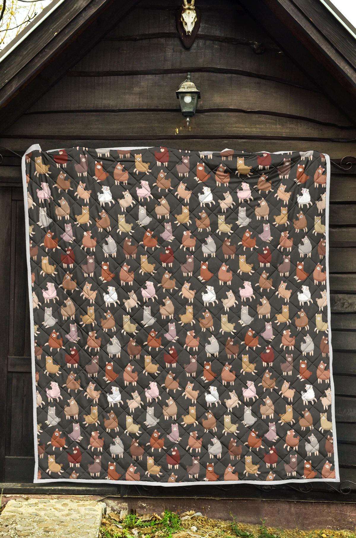 Alpaca Cute Design Themed Print Premium Quilt-JTAMIGO.COM