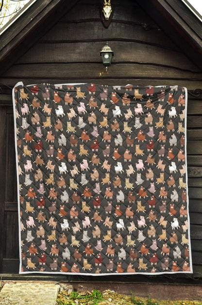 Alpaca Cute Design Themed Print Premium Quilt-JTAMIGO.COM