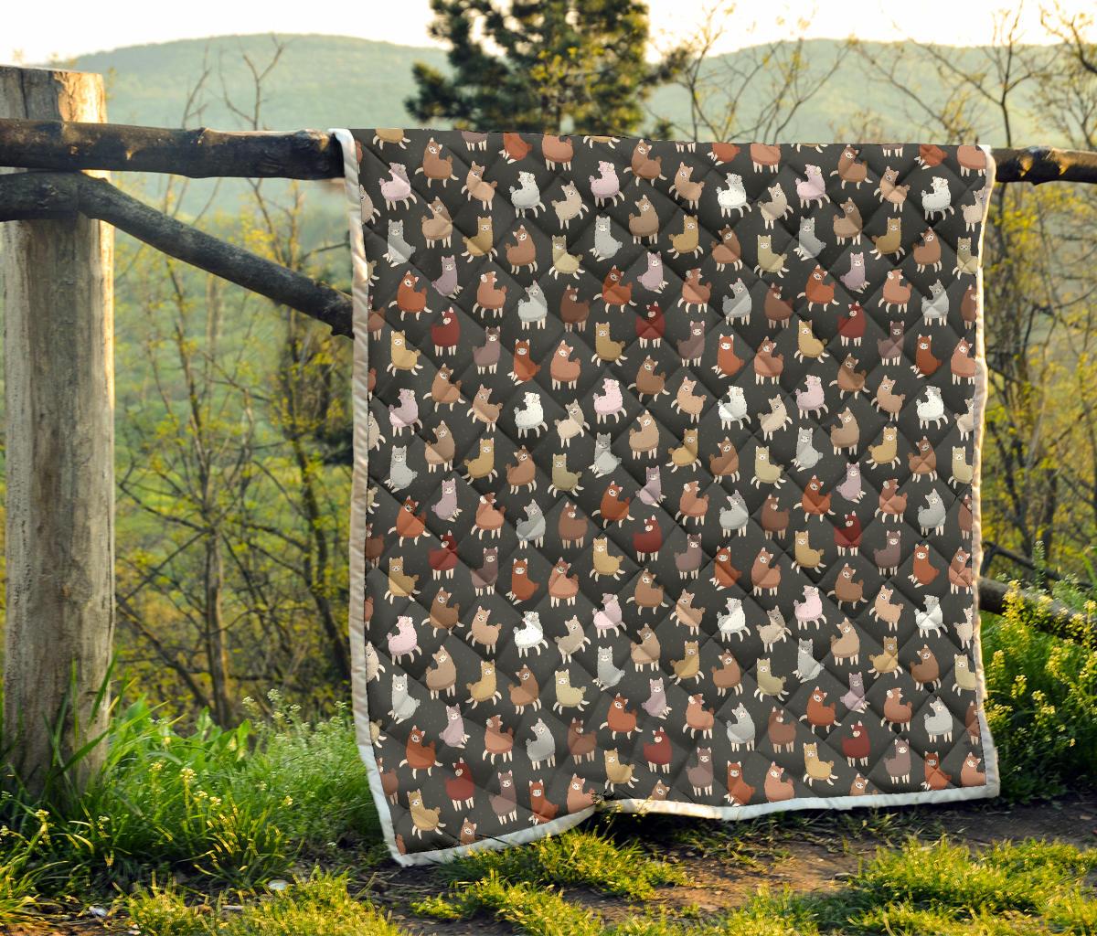 Alpaca Cute Design Themed Print Premium Quilt-JTAMIGO.COM