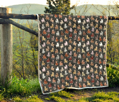 Alpaca Cute Design Themed Print Premium Quilt-JTAMIGO.COM