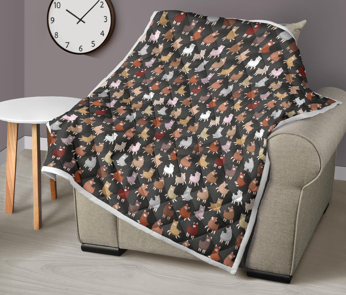Alpaca Cute Design Themed Print Premium Quilt-JTAMIGO.COM
