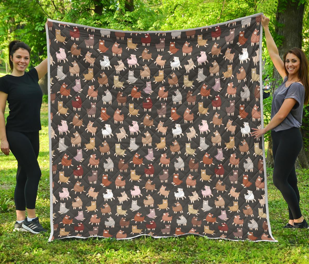 Alpaca Cute Design Themed Print Premium Quilt-JTAMIGO.COM