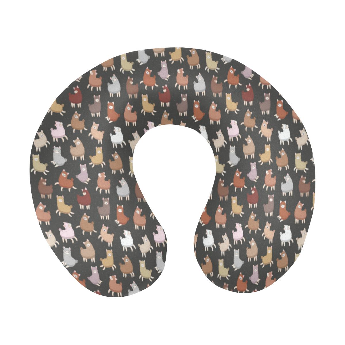Alpaca Cute Design Themed Print U-Shaped Travel Neck Pillow-JTAMIGO.COM
