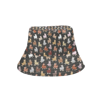Alpaca Cute Design Themed Print Unisex Bucket Hat