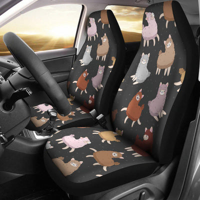 Alpaca Cute Design Themed Print Universal Fit Car Seat Covers