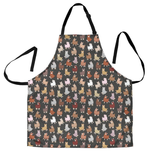 Alpaca Cute Design Themed Print Women Apron