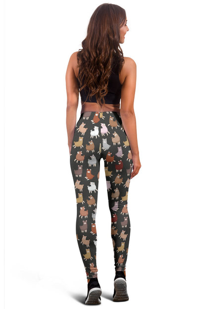 Alpaca Cute Design Themed Print Women Leggings