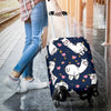 Alpaca Heart Star Design Themed Print Luggage Cover Protector