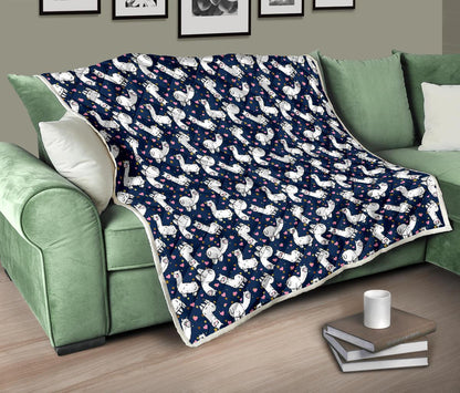 Alpaca Heart Star Design Themed Print Premium Quilt-JTAMIGO.COM