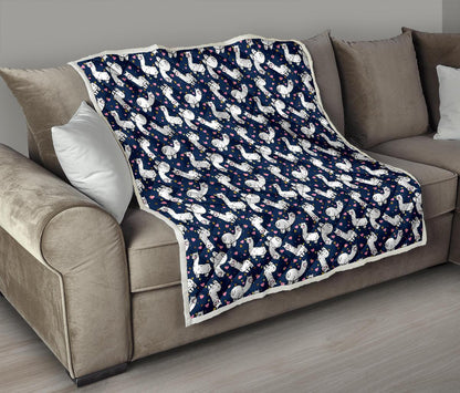 Alpaca Heart Star Design Themed Print Premium Quilt-JTAMIGO.COM