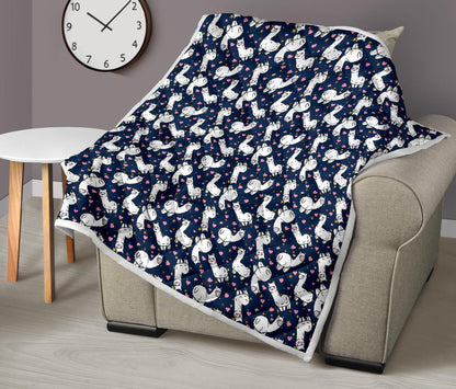 Alpaca Heart Star Design Themed Print Premium Quilt-JTAMIGO.COM
