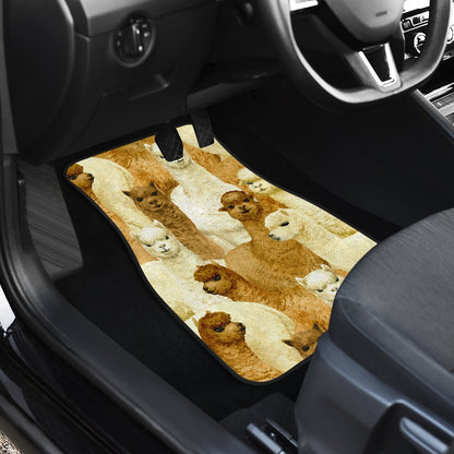 Alpaca Watercolor Design Themed Print Car Floor Mats