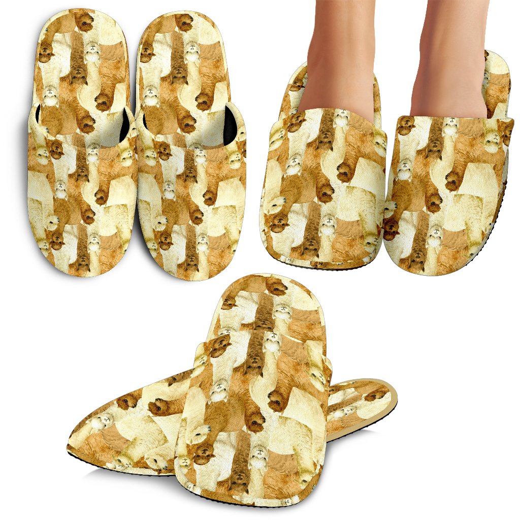Alpaca Watercolor Design Themed Print House Slippers