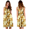 Alpaca Watercolor Design Themed Print Sleeveless Dress