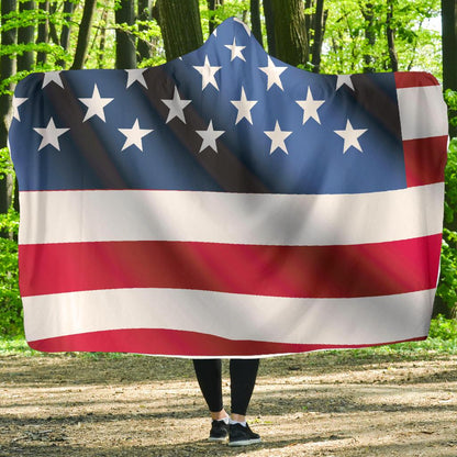 American flag Classic Hooded Blanket-JTAMIGO.COM