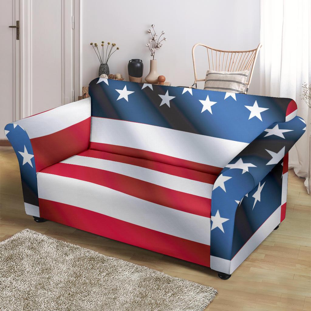 American flag Classic Loveseat Slipcover-JTAMIGO.COM