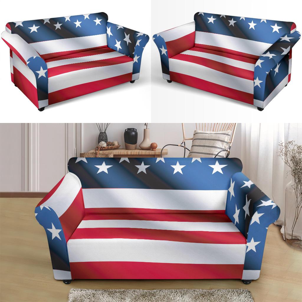 American flag Classic Loveseat Slipcover-JTAMIGO.COM