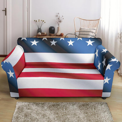 American flag Classic Loveseat Slipcover-JTAMIGO.COM
