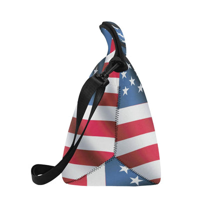 American flag Classic Neoprene Lunch Bag (Model 1669)(Large)-JTAMIGO.COM