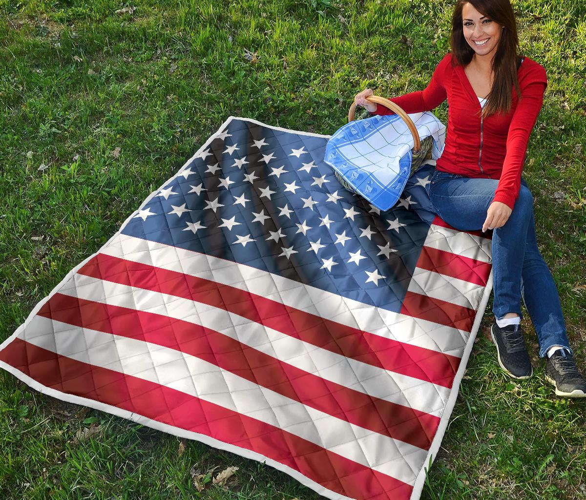American flag Classic Premium Quilt-JTAMIGO.COM