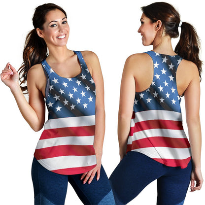American flag Classic Women Racerback Tank Top