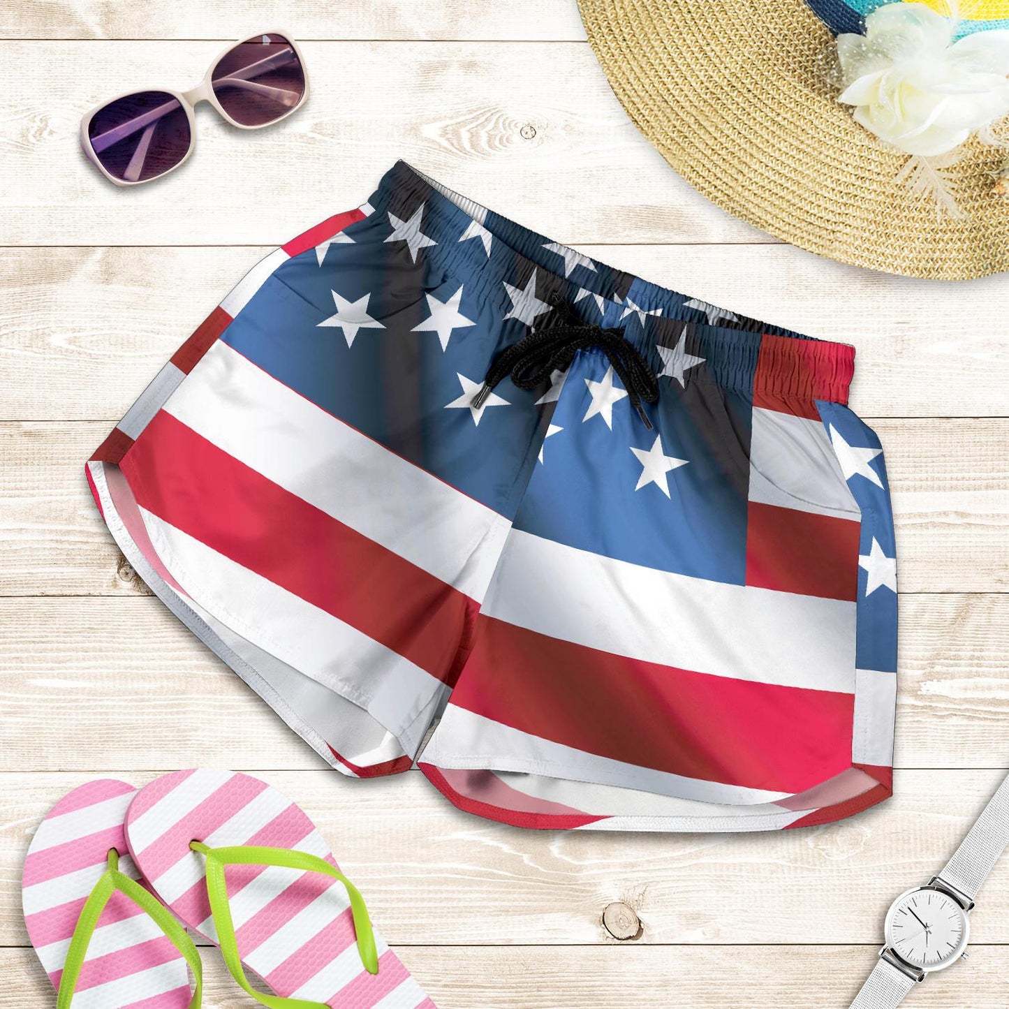 American flag Classic Women Shorts-JTAMIGO.COM