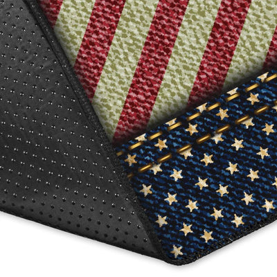 American flag Patchwork Design Area Rugs-JTAMIGO.COM