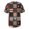 American flag Patchwork Design Baseball Jersey-JTAMIGO.COM