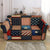 American flag Patchwork Design Loveseat Slipcover-JTAMIGO.COM