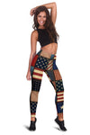 American flag Patchwork Design Women Leggings