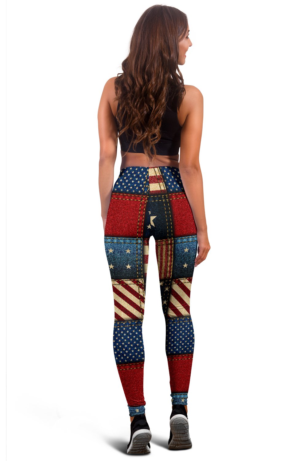 American flag Patchwork Design Women Leggings