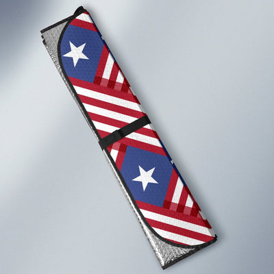 American Flag Pattern Car Sun Shade For Windshield