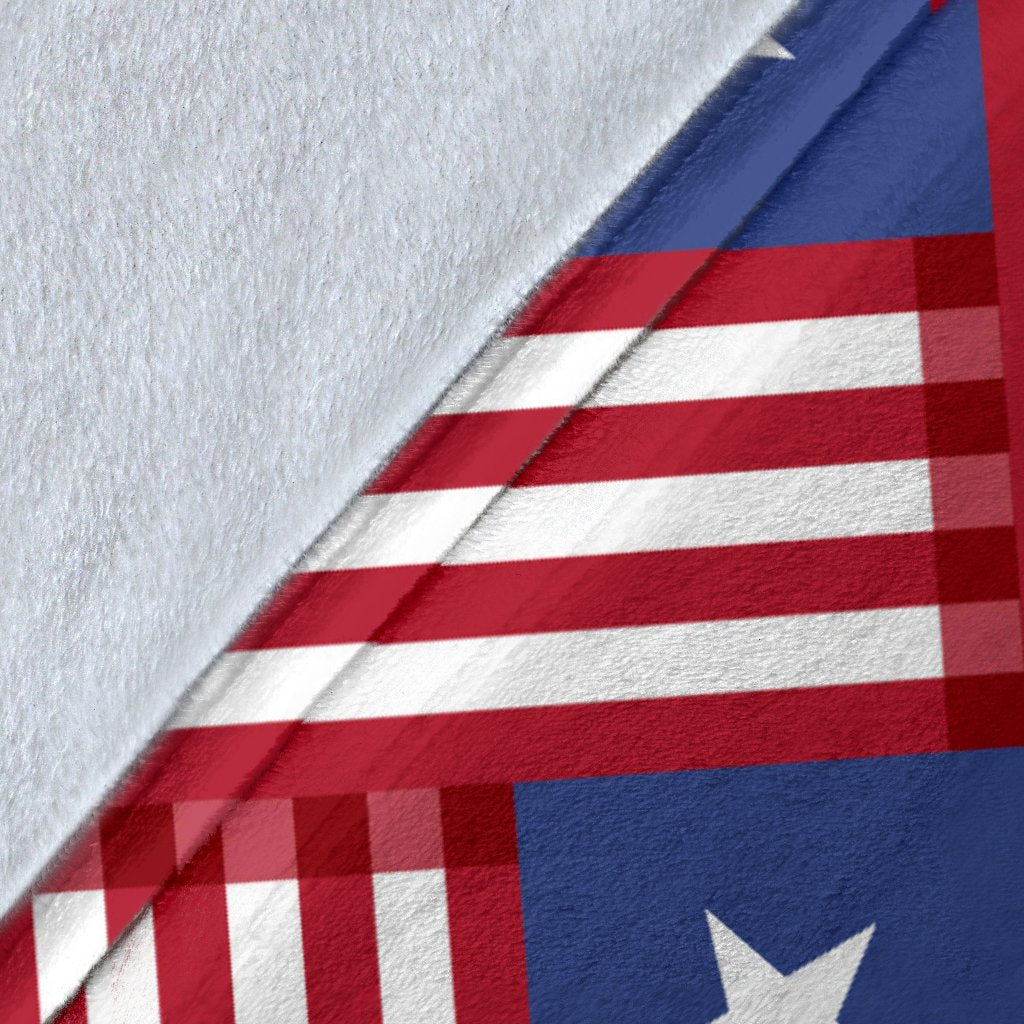 American Flag Pattern Fleece Blanket