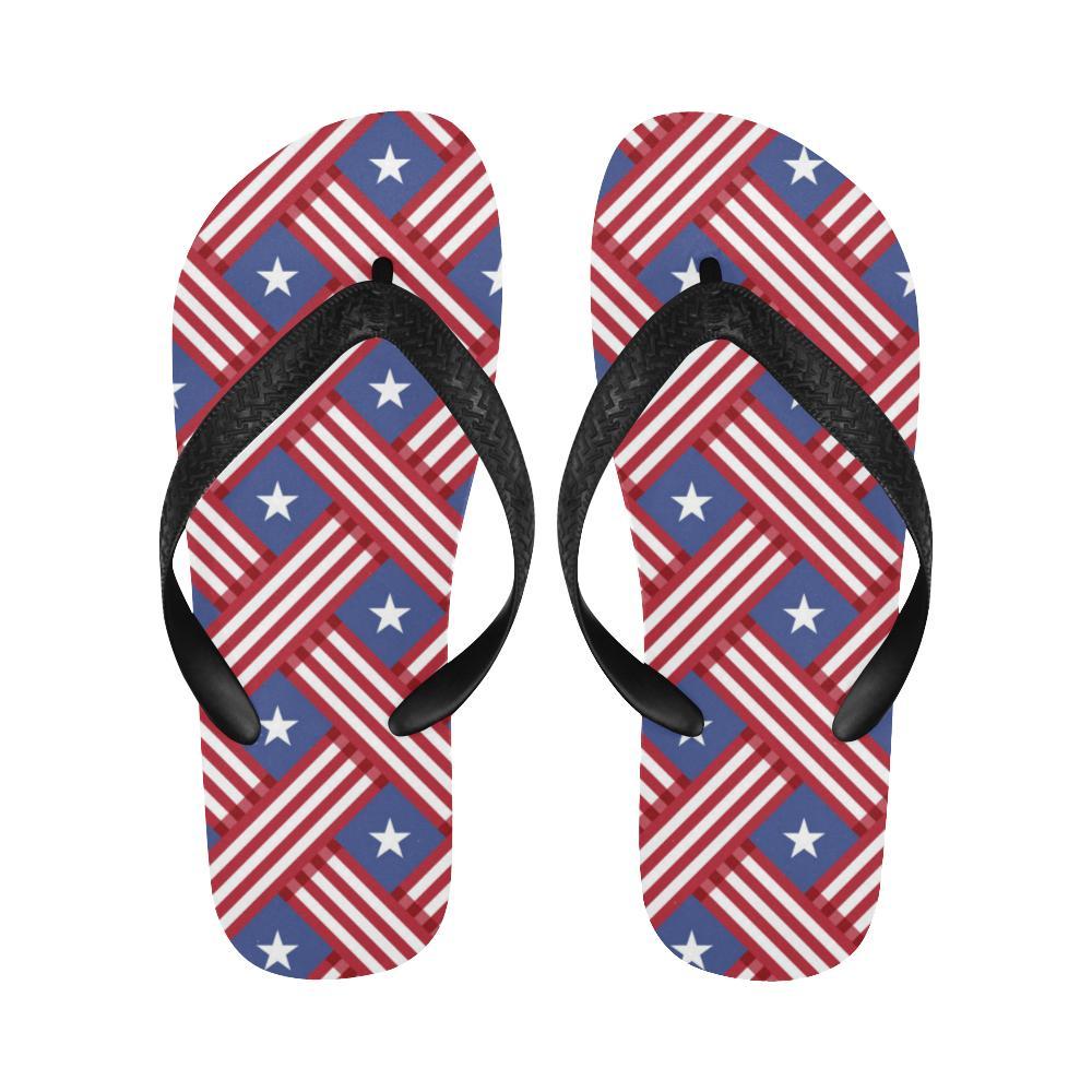 American flag Pattern Flip Flops-JTAMIGO.COM