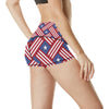 American flag Pattern High Waisted Spandex Shorts-JTAMIGO.COM