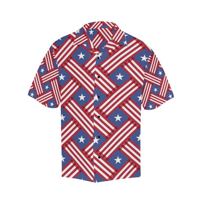 American flag Pattern Men Aloha Hawaiian Shirt