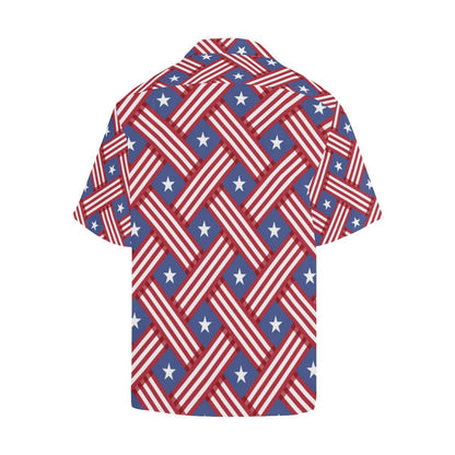 American flag Pattern Men Aloha Hawaiian Shirt