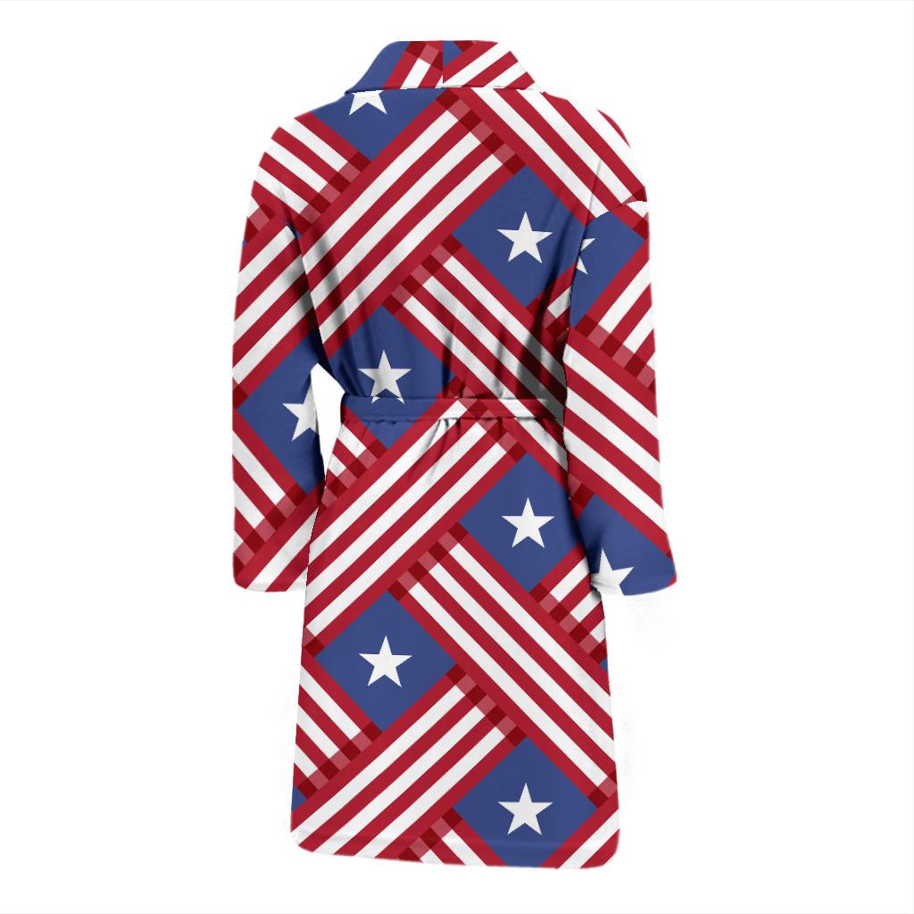 American flag Pattern Men Bath Robe-JTAMIGO.COM