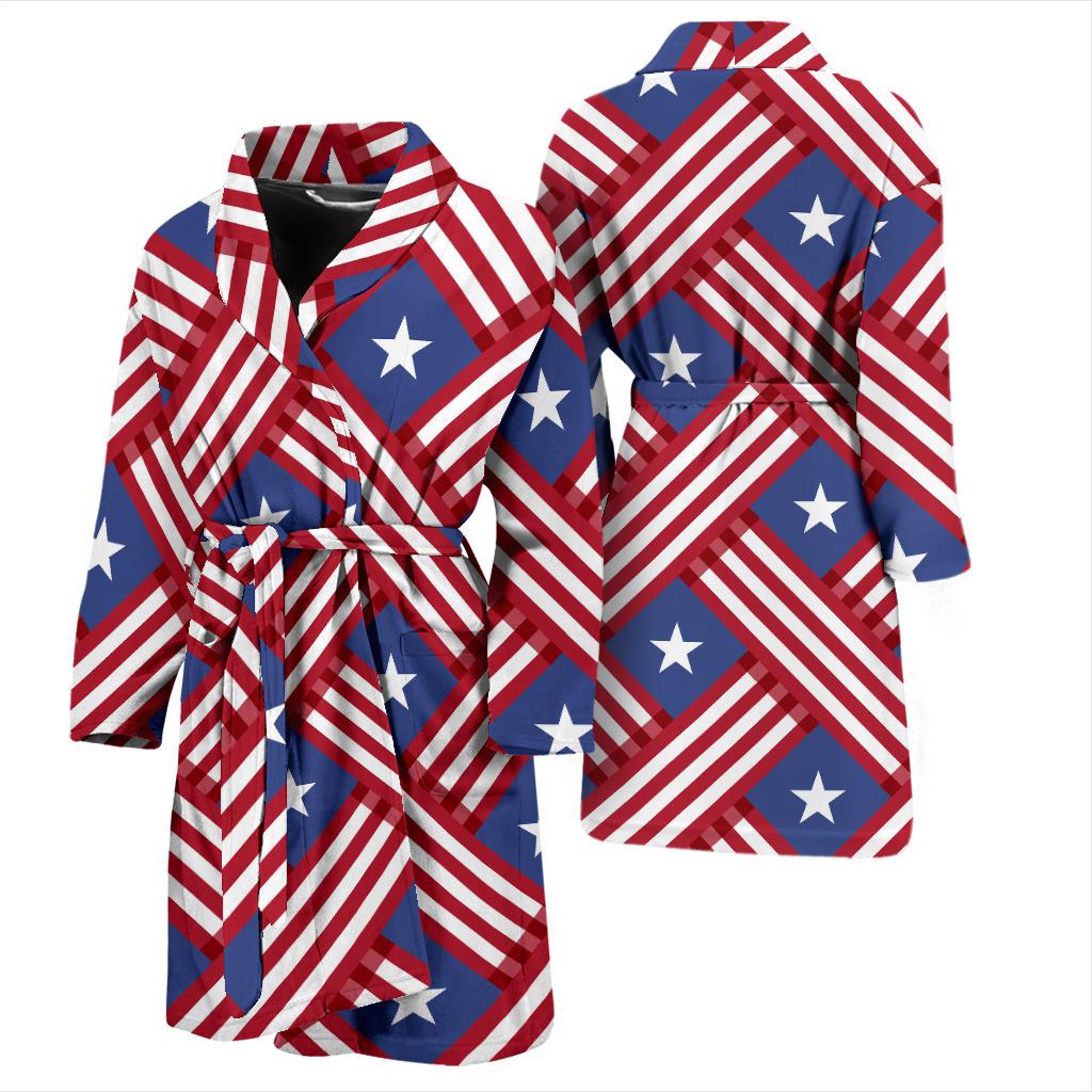 American flag Pattern Men Bath Robe-JTAMIGO.COM