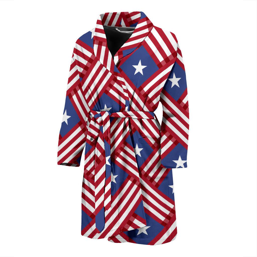 American flag Pattern Men Bath Robe-JTAMIGO.COM