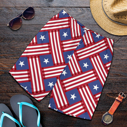 American flag Pattern Mens Shorts-JTAMIGO.COM