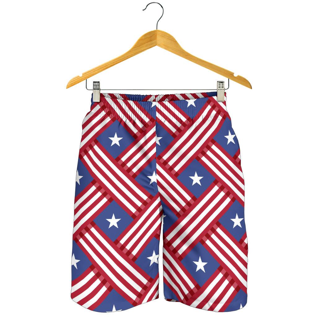American flag Pattern Mens Shorts-JTAMIGO.COM