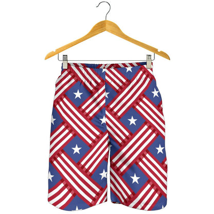 American flag Pattern Mens Shorts-JTAMIGO.COM