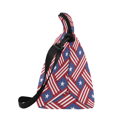 American flag Pattern Neoprene Lunch Bag (Model 1669)(Large)-JTAMIGO.COM