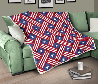 American flag Pattern Premium Quilt-JTAMIGO.COM