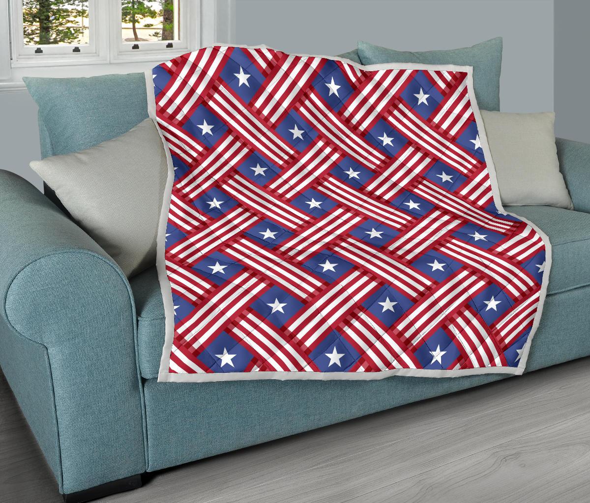American flag Pattern Premium Quilt-JTAMIGO.COM