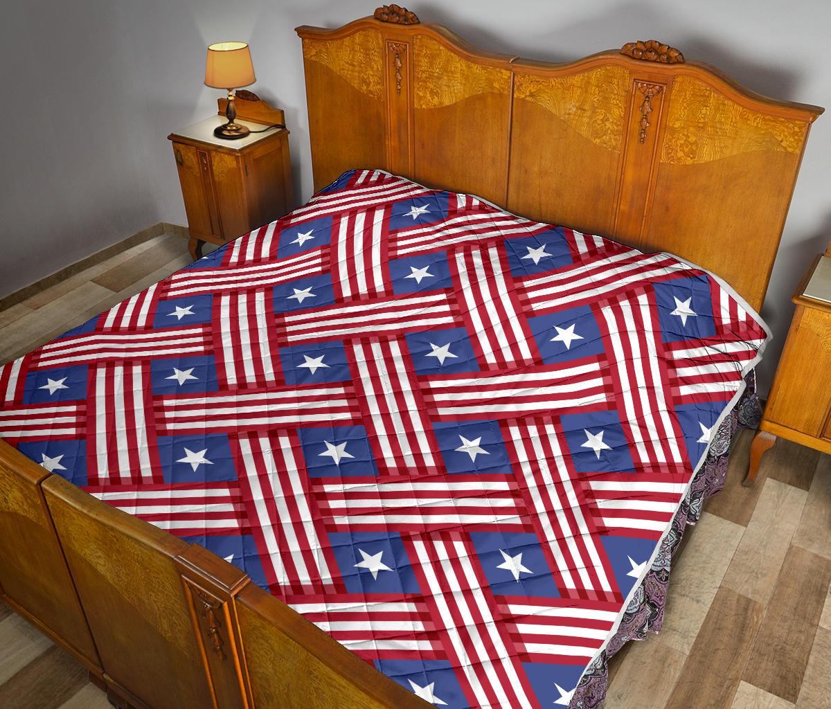 American flag Pattern Premium Quilt-JTAMIGO.COM